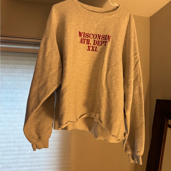 Russell Athletic Women's Gray Sweatshirt with Red Print - Picture 1 of 3